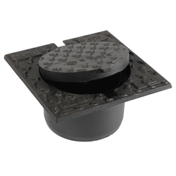 Regard de visite en fonte articulé RBA 320 C250 pour branchement PVC Ø250 - Ouverture Ø180 mm - 320 x 320 mm