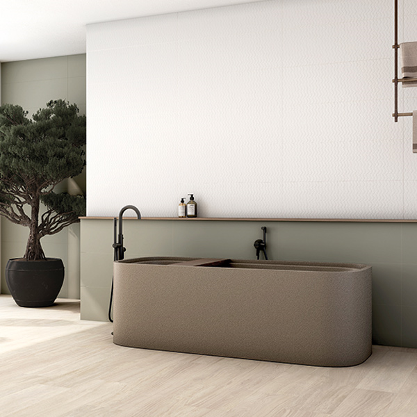 Faïence murale à motifs - Dream - 90,0 CM x 30,0 CM - ép. 8,50 MM - Coloris White