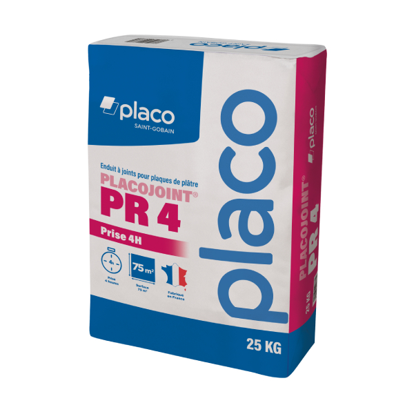 Enduit de jointoiement en poudre à prise rapide Placojoint® PR 4 - Blanc - Sac de 25 kg