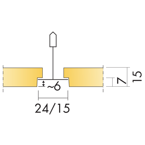 Dalle de plafond acoustique Ecophon Advantage E 15,00 MM - Bords feuillurés - T15 - 60 x 60 cm