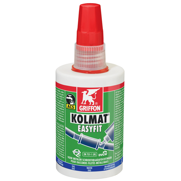 KOLMAT EASYFIT 50 ML RÉSINE POUR RENDRE ÉTANCHE LES RACCORDS FILETÉS MÉTALLIQUES