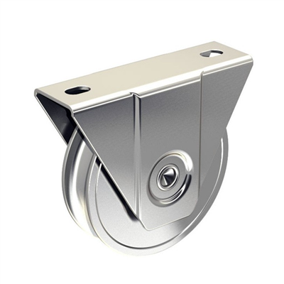 Galet sur monture extérieure Mantion gorge ronde - Capacité 200 Kg - Diamètre 100 mm - Acier - Lot de 2