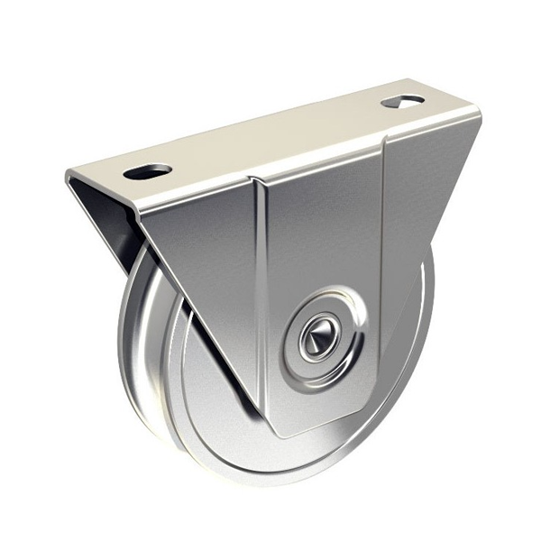 Galet sur monture extérieure Mantion gorge ronde - Capacité 200 Kg - Diamètre 100 mm - Acier - Lot de 2