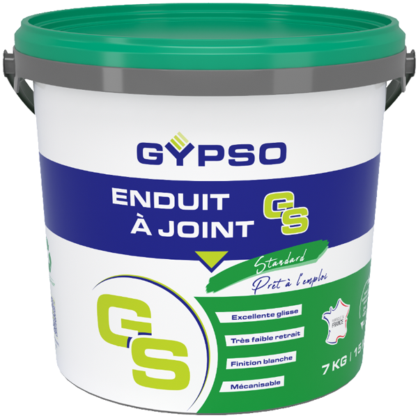 Enduit à joint en pâte prête à l’emploi Gypso GS standard pour plaque de plâtre et doublage - seau de 7,0 KG
