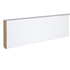 Plinthe à angles vifs et bord arrondi en MDF et mélaminé blanc - section de 14 MM x 80 MM - longueur 2400 MM