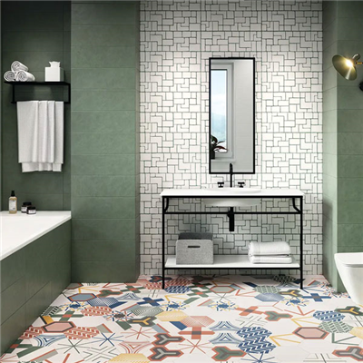 Faïence murale pour cuisine et salle de bain - Stay - 20,0 cm x 60,0 cm - ép. 8,00 mm - Vert