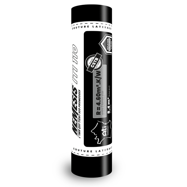 Isolant mince pare vapeur certifié CSTB pour isolation thermique par l'intérieur - NEMESIS ITI 110 - 4,60 m².K/W - 1,40 m x 6 ml