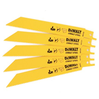 Lame de scie sabre bois et métal Dewalt DT2345-QZ BIM longueur 152 mm - lot de 5