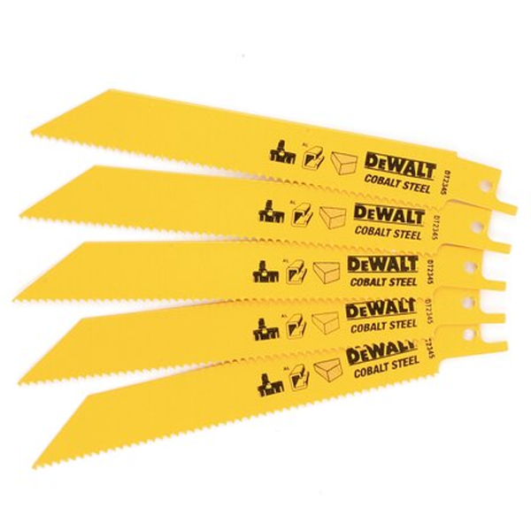 Lame de scie sabre bois et métal Dewalt DT2345-QZ BIM longueur 152 mm - lot de 5