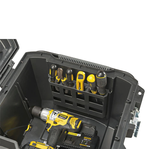 Coffre de chantier étanche et roulant avec poignée - Contenance 90 litres - Stanley