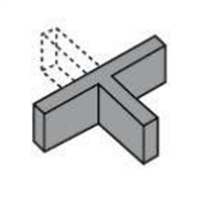 ECARTEURS PVC POUR DALLES HT.25MM, EP.3MM  100PCES