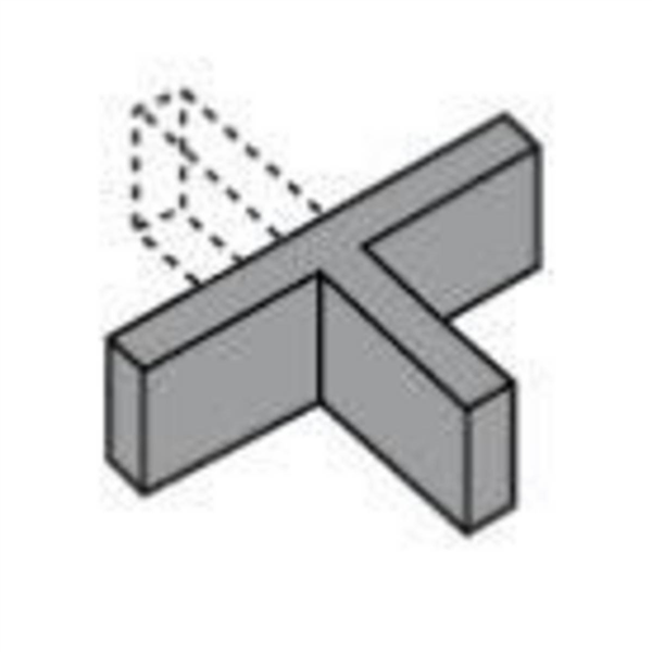 ECARTEURS PVC POUR DALLES HT.25MM, EP.3MM  100PCES
