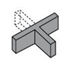 ECARTEURS PVC POUR DALLES HT.25MM, EP.3MM  100PCES