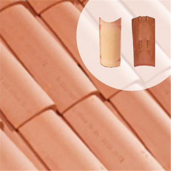 Tuile de courant à fond rond - Tradi'fix Tegula 46 - terre cuite - Rouge - longueur 460 mm