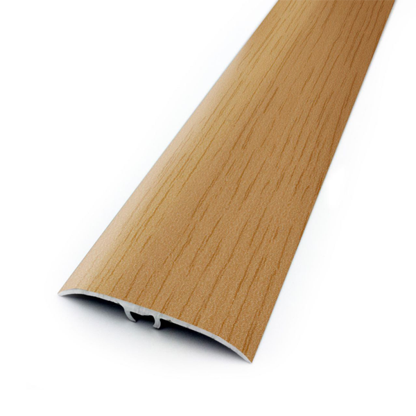 Seuil de porte multi-niveaux à fixation invisible - Plaxé Harmony Dinac - Aluminium avec film PVC hêtre - 41 MM x  - 93,0 CM