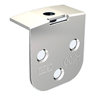 Platine pour fixation Cadette sur plat 40 x 40 mm