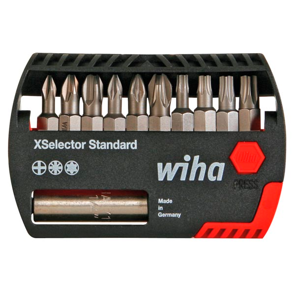 Coffret de 12 embouts Wiha XSelector Standard PH2 PZ1-2-3 TX 39060