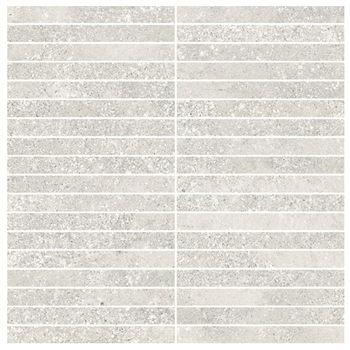 Carrelage mural sur filet effet pierre en grès cérame émaillé - Think - 30,0 CM x 30,0 CM - Blanc