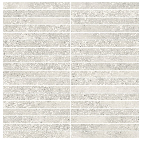 Carrelage mural sur filet effet pierre en grès cérame émaillé - Think - 30,0 CM x 30,0 CM - Blanc