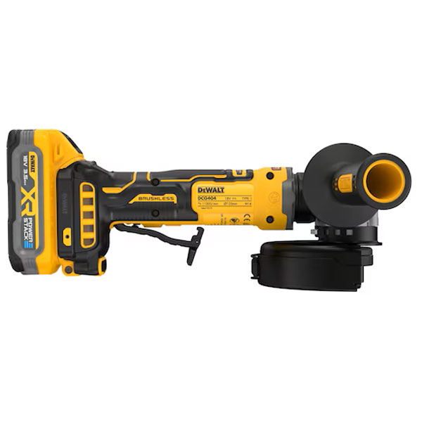 Meuleuse d'angle sans fil 18V 125 mm - DCG404S2T-QW Dewalt - En coffret avec 2 batteries 3,5 Ah Powerstack et chargeur + 3° batterie offerte