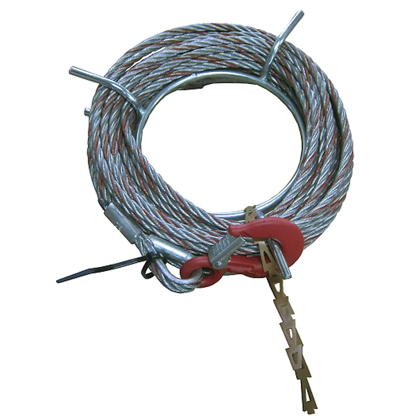 Câble avec crochet pour treuil - Diamètre de câble : 6 mm - Charge
