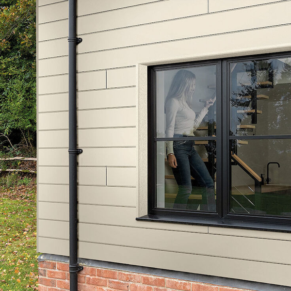 Profil d'angle intérieur pour bardage Cedral Click - aluminium laqué Blanc crème C07 - longueur 3,00 M