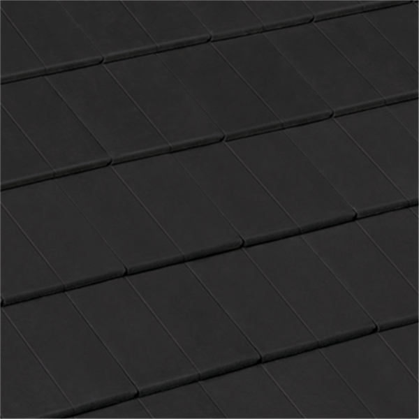 Tuile de rive universelle droite en béton - Nobilee - Noir - 42 x 33 x 14.5 cm