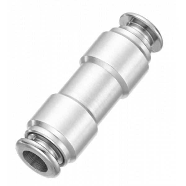 Raccord instantané métallique à union égale - laiton nickelé - pour tube de 14 mm