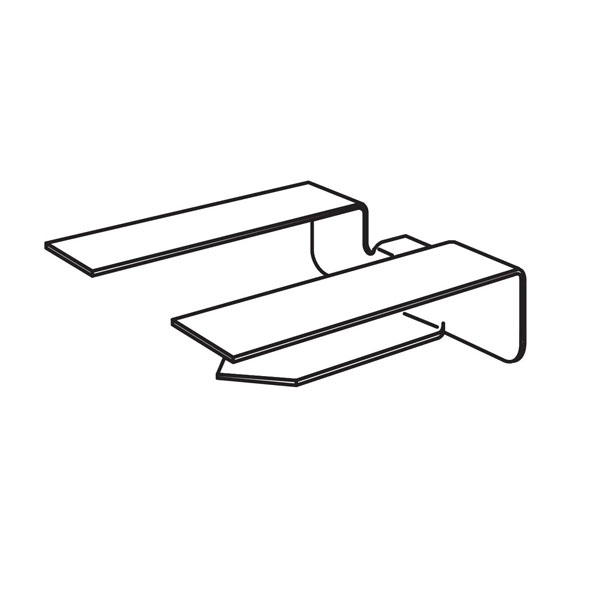 Clip de support pour dalle plafond à bord DG et DS épaisseur 20 mm - boîte de 50