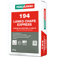 Mortier 194 LANKO CHAPE EXPRESS à prise et séchage rapides P4/P4S R - Sac de 25 KG