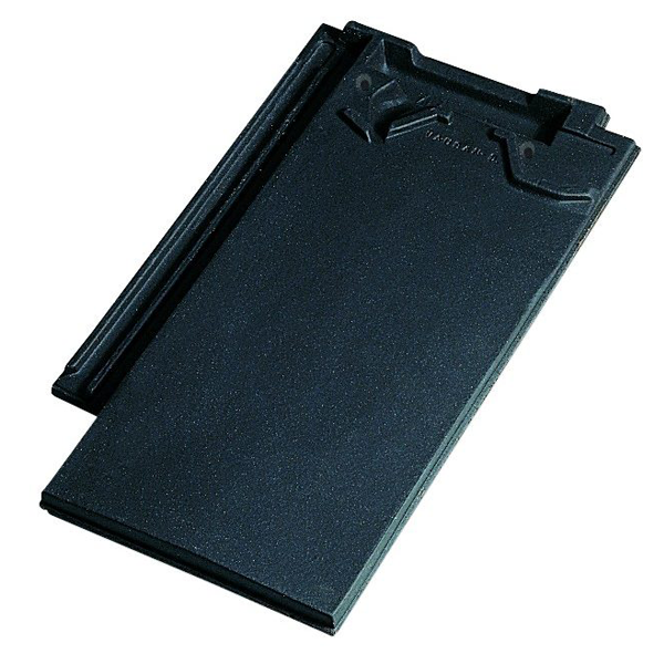 Tuile plate en argile - Vauban 2 Droite - emboîtement petit moule à pureau plat - Ardoise