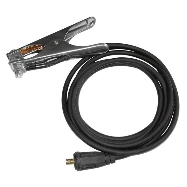 Pince de masse en tôle 400 A max Abicor Binzel avec câble de 5 mètres section 50 mm²