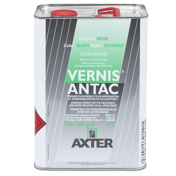 Enduit d'imprégnation à froid ANTAC pour supports béton métal ou bois avant pose de membrane d'étanchéité - Bidon de 5 litres