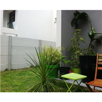 Plaque simple en béton pour clôture écran - 192 CM x 50 CM - épaisseur 33 CM