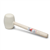 Maillet tête ronde et plate - Rubi - Longueur 33 cm - Manche en bois - Caoutchouc blanc - 500 grammes