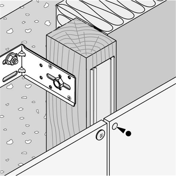 Equerre de façade - Isolco 3000 P - pour la fixation de chevron bois - 120 x 60  mm - boîte de 20