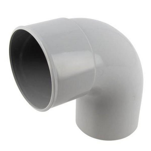 Coude mâle/femelle Nicoll pour tube de descente - Angle 87°30 - Diamètre 80 mm - Techtan Gris
