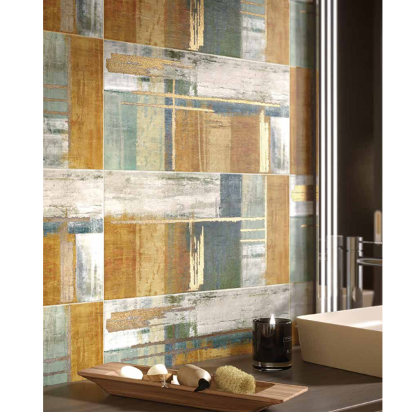 Faïence murale rectifiée - Pictura - 60,0 CM x 30,0 CM - ép. 7,00 MM - Décor Fascia tema mix