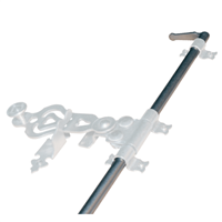 Tringle d’espagnolette ronde Torbel en inox 316 L longueur 2500 mm