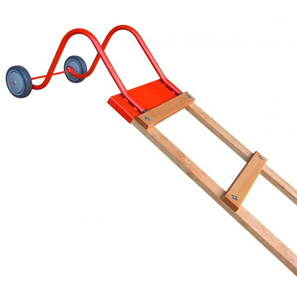 Crochet de faîtière en acier avec roues Outifrance pour échelle de toit - 300 x 200 mm