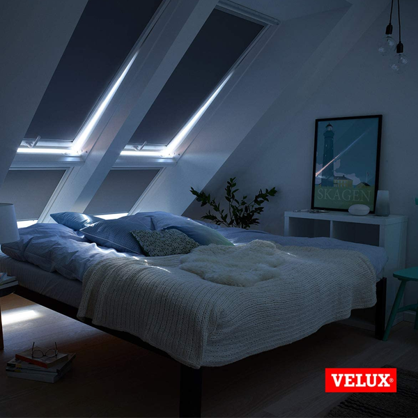 Store occultant Velux DKL pour fenêtre de toit MK04 - 78,0 CM x 98,0 CM - Gris