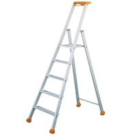 Escabeau 5 marches - MP PRO Tubesca - Hauteur d'accès 3,10 m Hauteur plateau 1,10 m - Alu anodisé