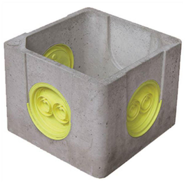 Boîte béton à opercules EPERS CR30S pour eaux pluviales et réseaux secs - dimensions intérieures 30x30 CM