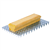 Taloche gratton 240 grandes dents 15 mm poignée bois dimensions 23 x 14 cm Taliaplast