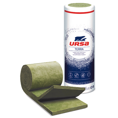 Rouleau laine de verre acoustique pour cloisons - Ursacoustic Twin R - R=1,10 m².K/W - 8,10 M x 0,60 M - ép.45 MM