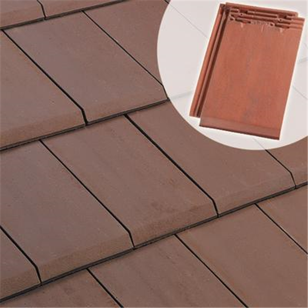 Tuile en terre cuite - Alpha 10 - emboîtement grand moule faiblement galbée à pureau plat - Vieilli masse