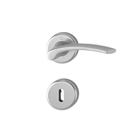 Ensemble sur rosace clé en L Ibiza Hoppe aluminium chromé - porte de 31 - 42 mm carré 7 mm