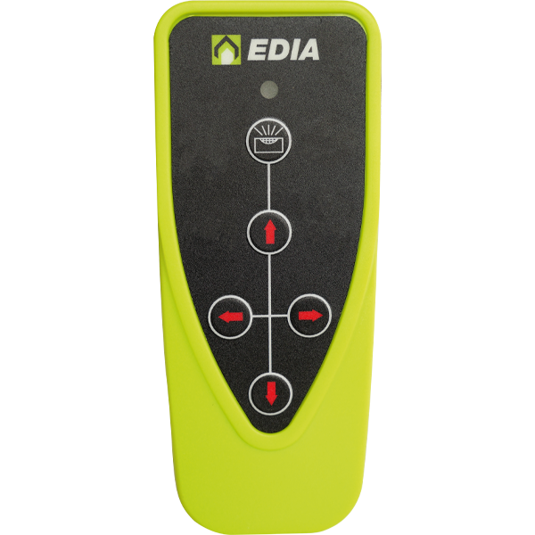 Laser rotatif horizontal à faisceau rouge avec inclinaison manuelle sur 2 axes - Edia R-500 H-IM - IP54 - portée 500 m