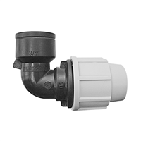 Raccord compression arrosage enterré - Coude femelle Plasson 20x27 3/4" - Diamètre 25 mm