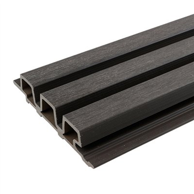 Bardage composite imitation bois aspect claire-voie - Weo 35 Fiberdeck - 33,00 MM x 170 MM - Long. 2,90 M - Coloris Dark grey